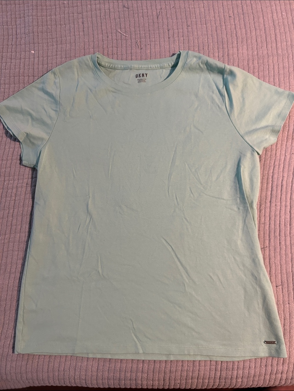 DKNY Pastel Mint Short Sleeve Crew Tee